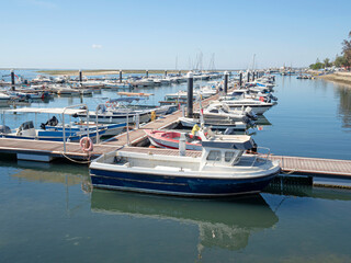 Obraz premium Puerto de Olhao. Distrito de Faro. Parque Natural Ría Formosa. Algarve. Portugal