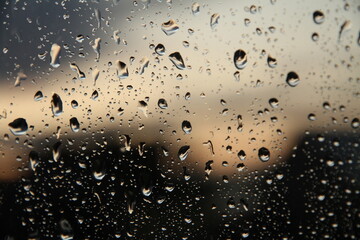 raindrops on window
