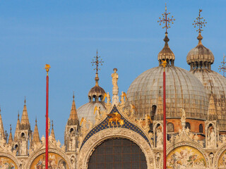 View of the Basilica di San Marco and San Marco Square in Venice