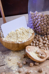 Harina de garbanzo con tarjeta de visita