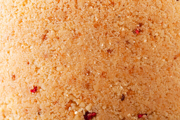 sponge cake textured background. macro shot. Close up shot of cake texture