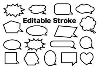 Obraz premium シンプルな吹き出しセット