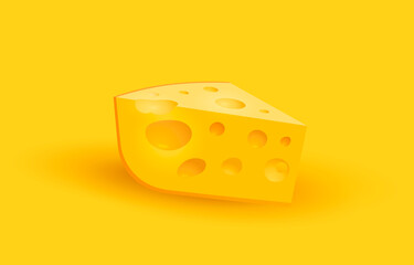 Cheese organic icon, food object white background. Vector