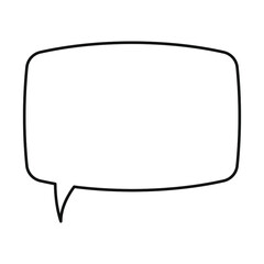 Speech bubble, speech balloon, chat bubble line art vector icon for apps and websites.