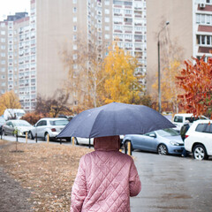 person in the rain