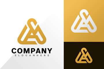 Letter AS monogram logo vector design. Abstract emblem, designs concept, logos, logotype element for template