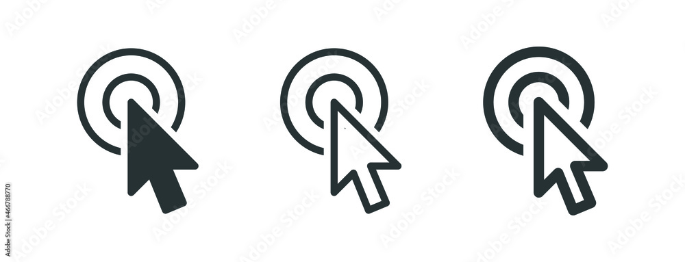 Poster mouse click cursor icon, computer clicking arrow - Mouse arrow pointer icon symbol