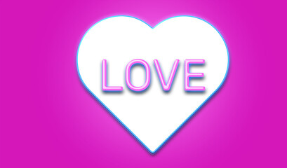 Love,neon concept