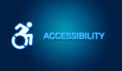Accessibility neon icon