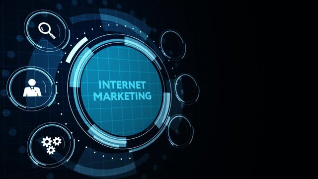 Internet marketing digital online advertising automation. Business, Technology, Internet and network concept.