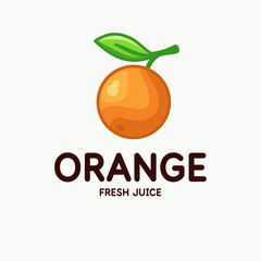 Illustration of a orange in a flat style. Isolated image on a light background. Vector icon.