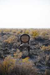 Chair in field