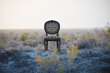 Chair in field