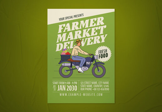 Farmer Market Delivery Flyer Layout