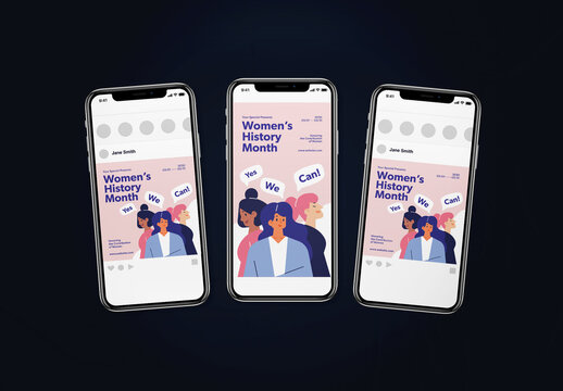 Women's History Month Social Media Layout