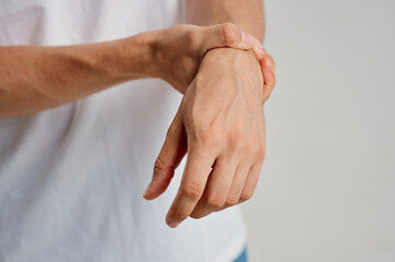 man with arm pain health problems injury medicine