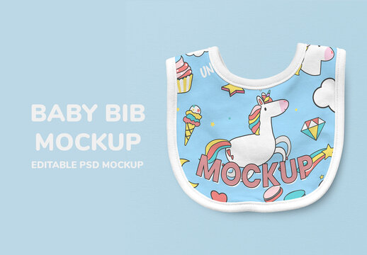 Cute Baby Bib Mockup