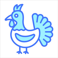 turkey vector outline icon. Modern thin line symbols. Collection of traditional elements.