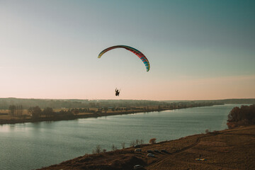 paraglider in the sky