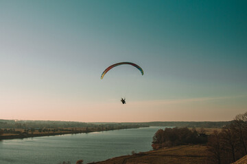 paraglider in the sky