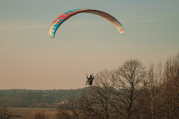 paraglider in the sky