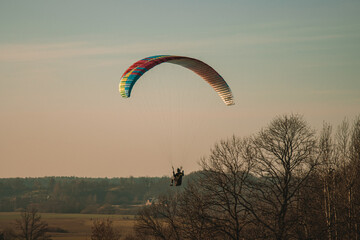 paraglider in the sky