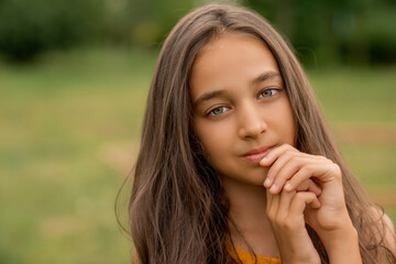 little girl, girl, girl in the park, girl in nature, portrait of a girl