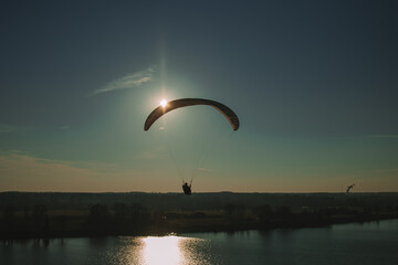 paraglider in the sky