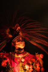 Aztec Man with traditional dress dance