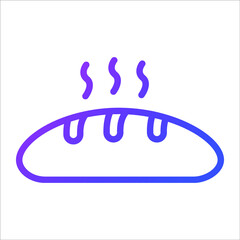 bread vector outline icon. Modern colored outline symbols. Collection of traditional elements.