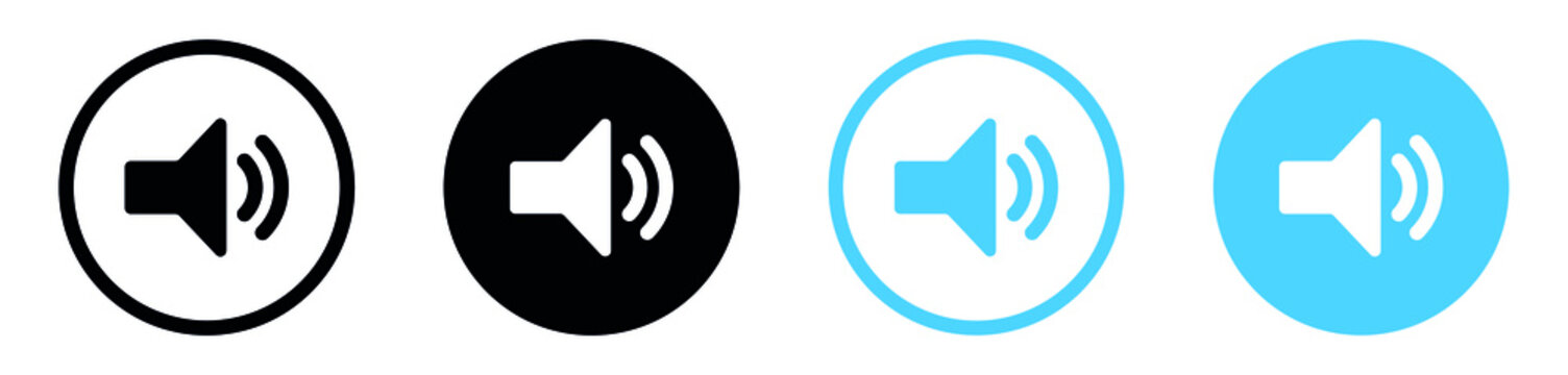Speaker icon, sound volume symbol - loudspeaker icon
