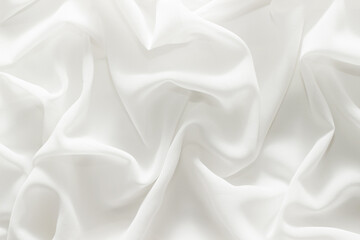Obraz premium white material flows in soft folds background