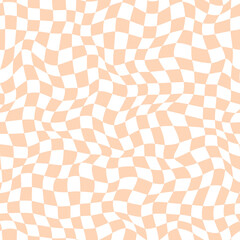 Vector seamless checkered pattern with optical illusion. Simple design for wrapping paper, wallpaper, textile, stationery.