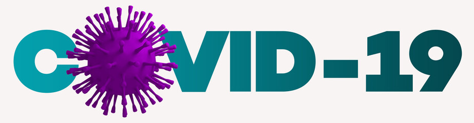 Covid-19 or corona virus. magnifier that examines the corona virus in the lungs of patients. Stop Coranavirus concept background. 3d rendering.