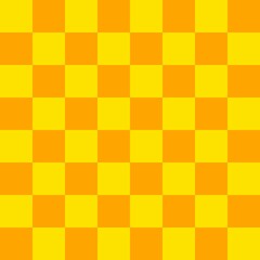 Checkerboard 8 by 8. Orange and Yellow colors of checkerboard. Chessboard, checkerboard texture. Squares pattern. Background.