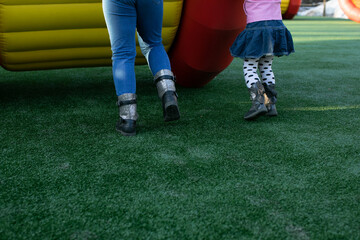 Obraz premium children playing football