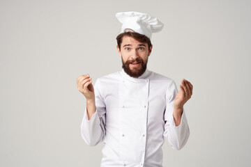 bearded man chef Cooking bakery Professional emotions