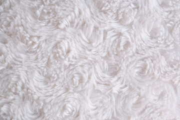 cobertor con textura suave de tela peluda blanca 