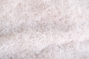cobertor con textura suave de tela peluda blanca 