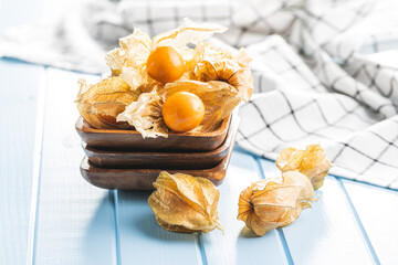 Physalis peruviana. Cape Gooseberry or ground cherries fruit.