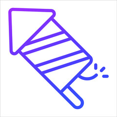 firework  vector outline icon. Modern thin line symbols. Collection of traditional elements.