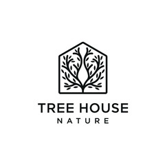 Vector Templates Logo Design TreeHouse, Nature House