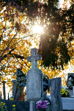cross in cemetery