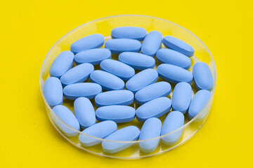 PrEP ( Pre-Exposure Prophylaxis) blue pills used to prevent HIV