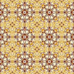 Seamless ornamental decorative pattern. Mosaic art texture.