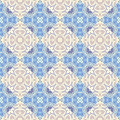 Seamless ornamental decorative pattern. Mosaic art texture.