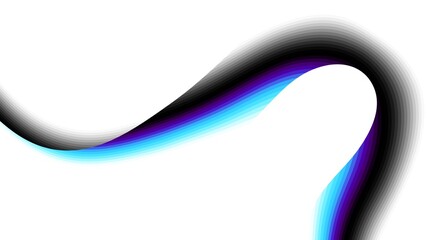 Abstract digital art fractal pattern. Expressive shapes on white background. Aspect ratio 16 : 9