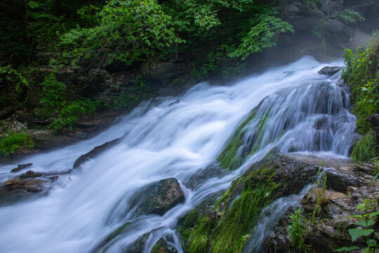 Waterfall at Dunning Springs in Northeast Iowa