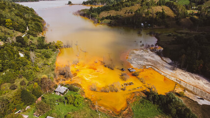 Toxic Mining Residuals Tailings From an Open Pit Copper Mine in Geamana, Rosia Poieni, Romania.
