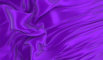 Violet silk background. Waves of red silk full screen. Abstract elegant background for your project.